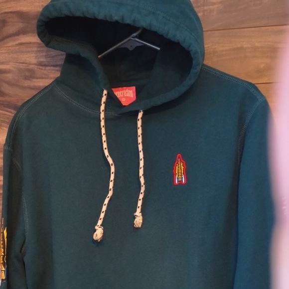 ICECREAM Billionaire Boys Club Teal Rocket Pullover Hoodie Y2K Streetwear - Picture 2 of 12